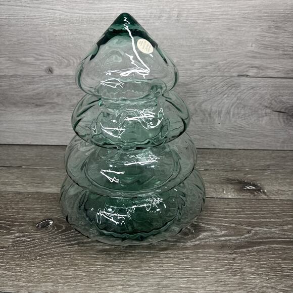 Princess House 6415 Stacking Christmas Candy Dish 4 Piece Crystal Tree 11.5” H - Picture 1 of 9